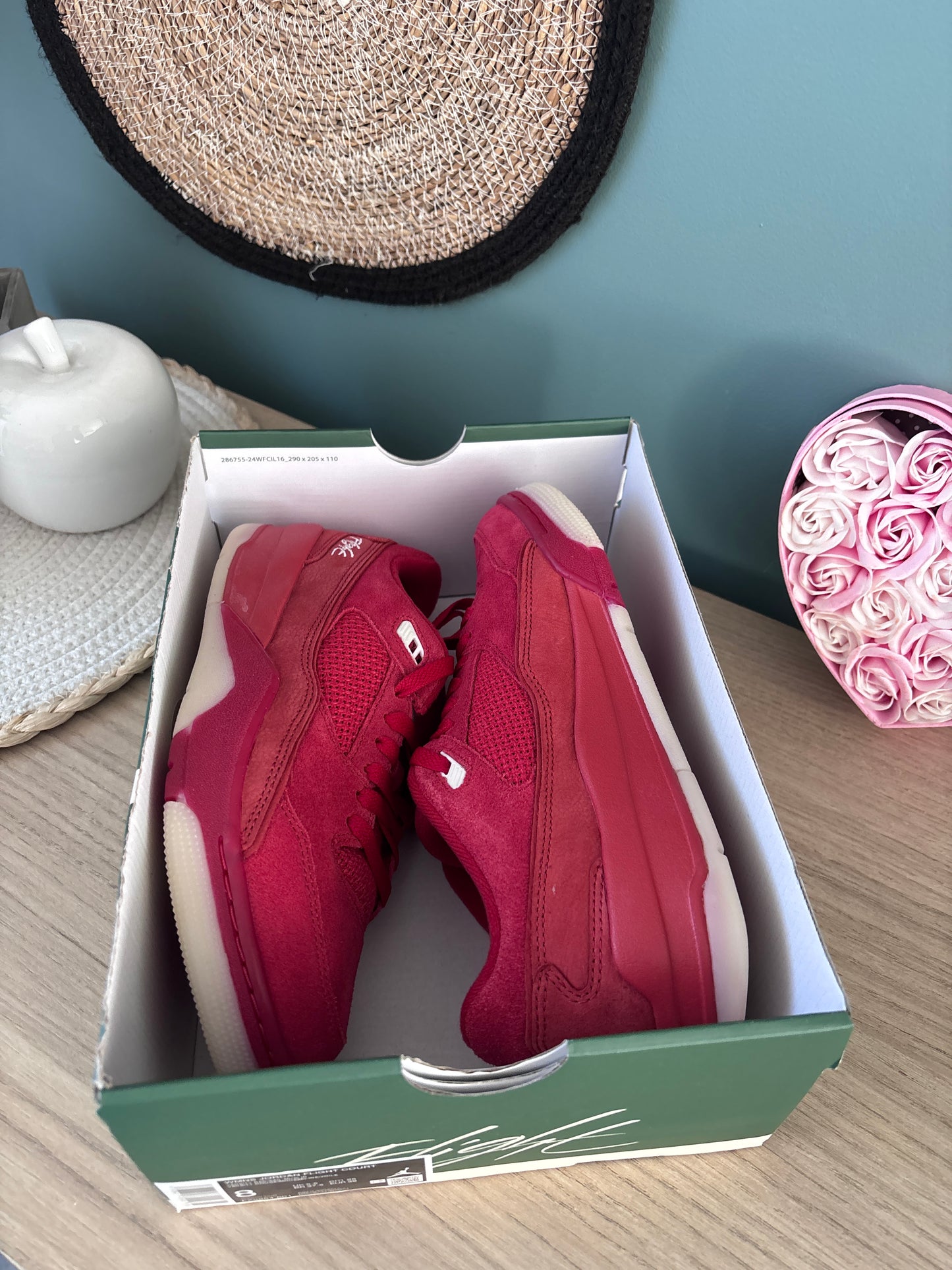 Jordan Flight Court Varsity Red Muslin Sail – Photos réelles – En stock 🇫🇷