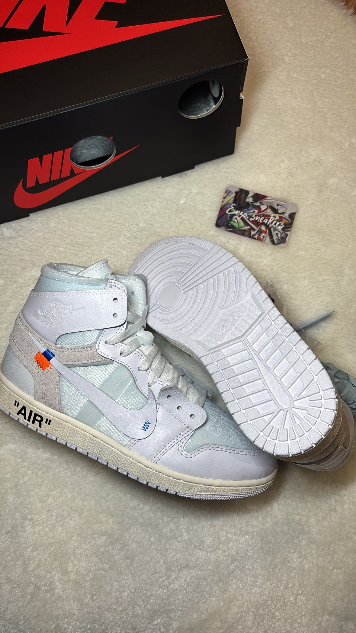 Air Jordan 1 High Off-White “Alaska” – Photos réelles – En stock 🇫🇷