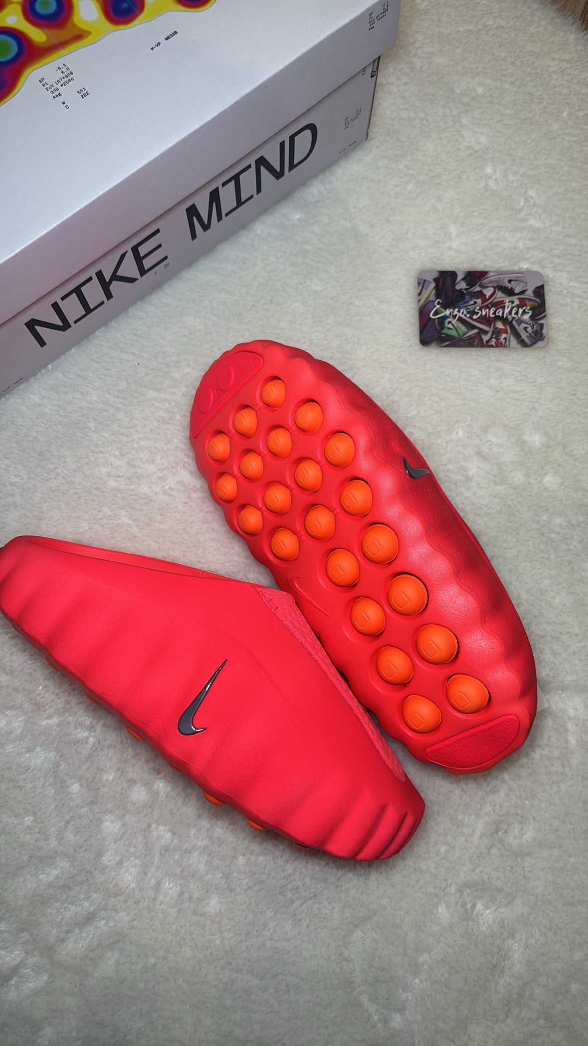 Nike Mind 001 Slide “Solar Red” – Photos réelles – En stock 🇫🇷