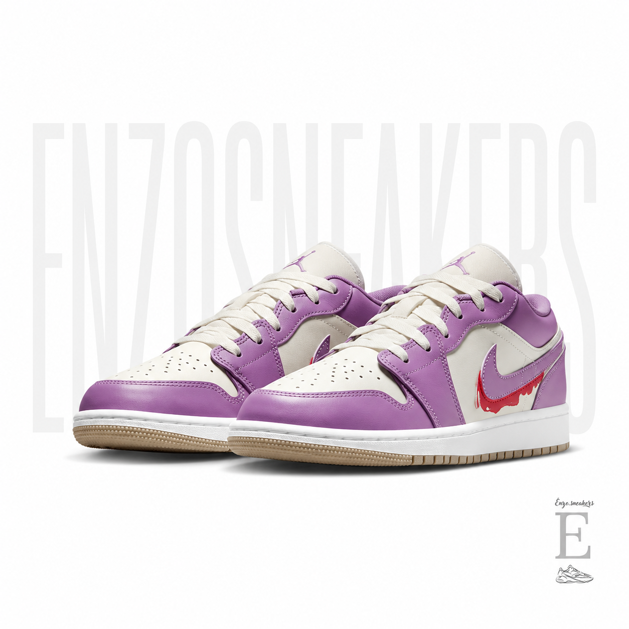 Air Jordan 1 Low SE “Peanut Butter & Jelly” (GS) – Photos réelles – En stock 🇫🇷