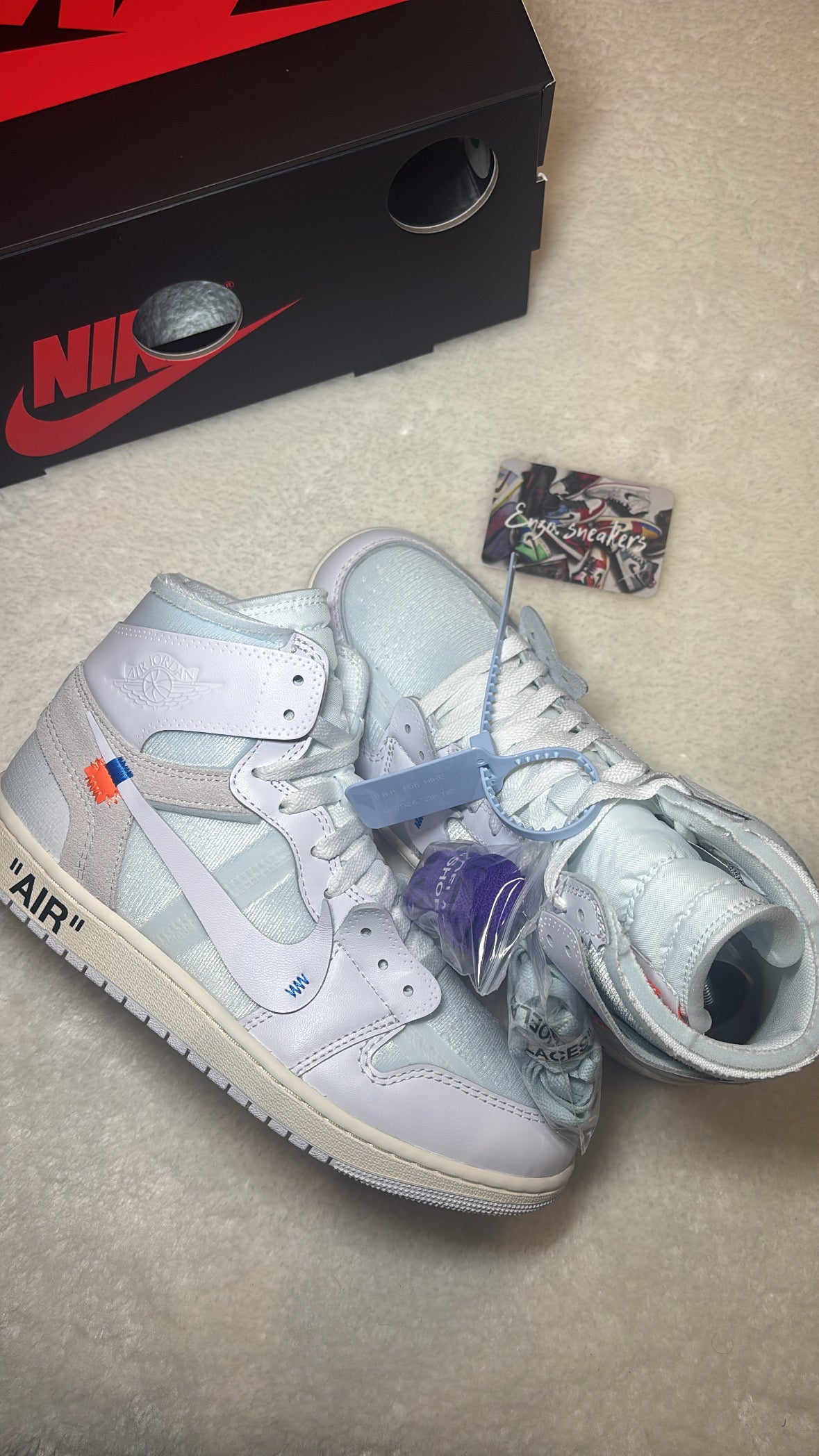 Air Jordan 1 High Off-White “Alaska” – Photos réelles – En stock 🇫🇷