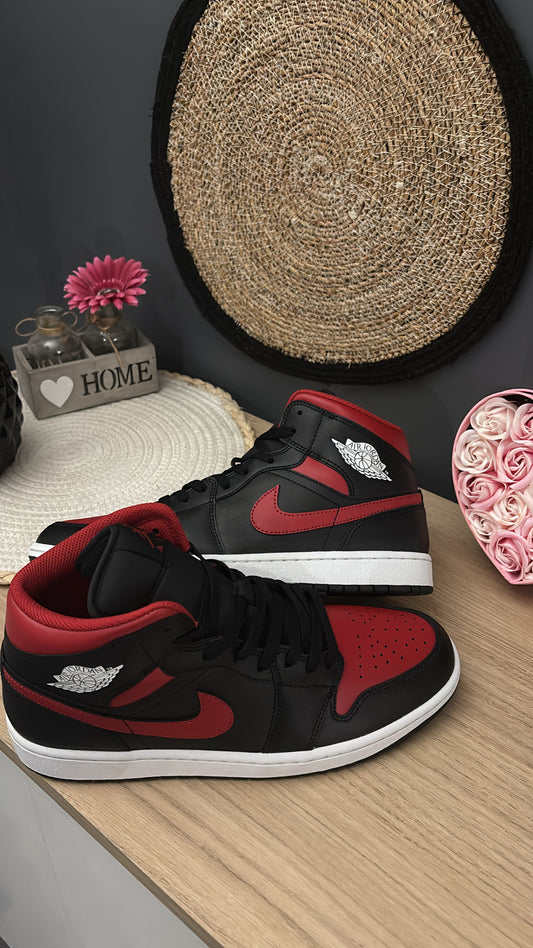 Air Jordan 1 Mid “Bred Twist” – Photos réelles – En stock 🇫🇷