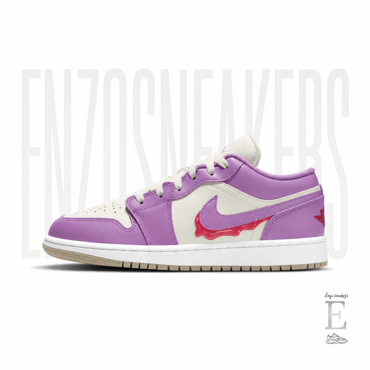 Air Jordan 1 Low SE “Peanut Butter & Jelly” (GS) – Photos réelles – En stock 🇫🇷