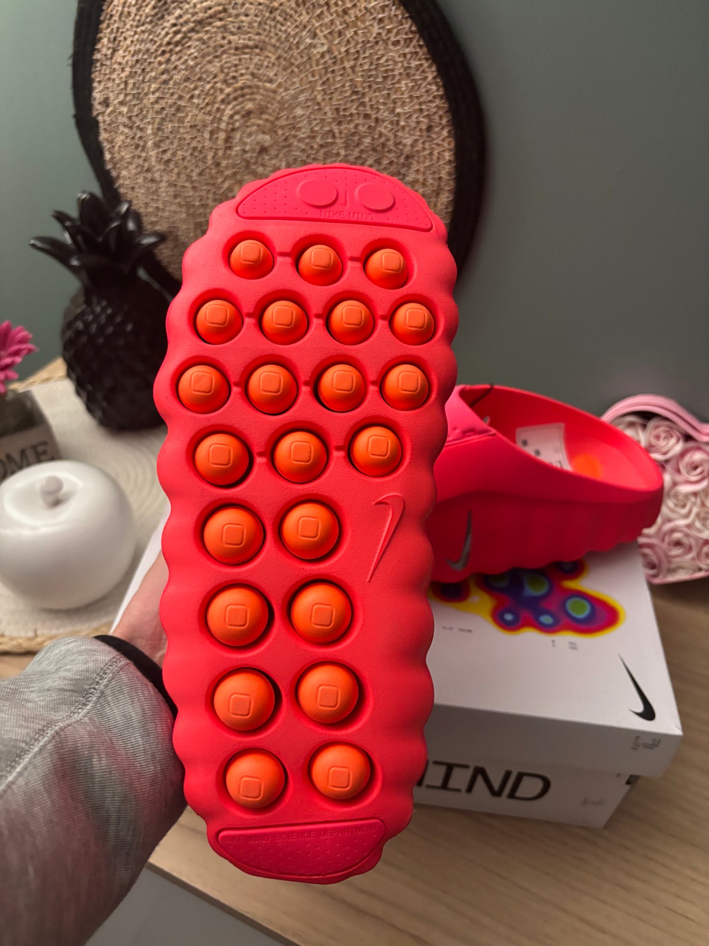 Nike Mind 001 Slide “Solar Red” – Photos réelles – En stock 🇫🇷