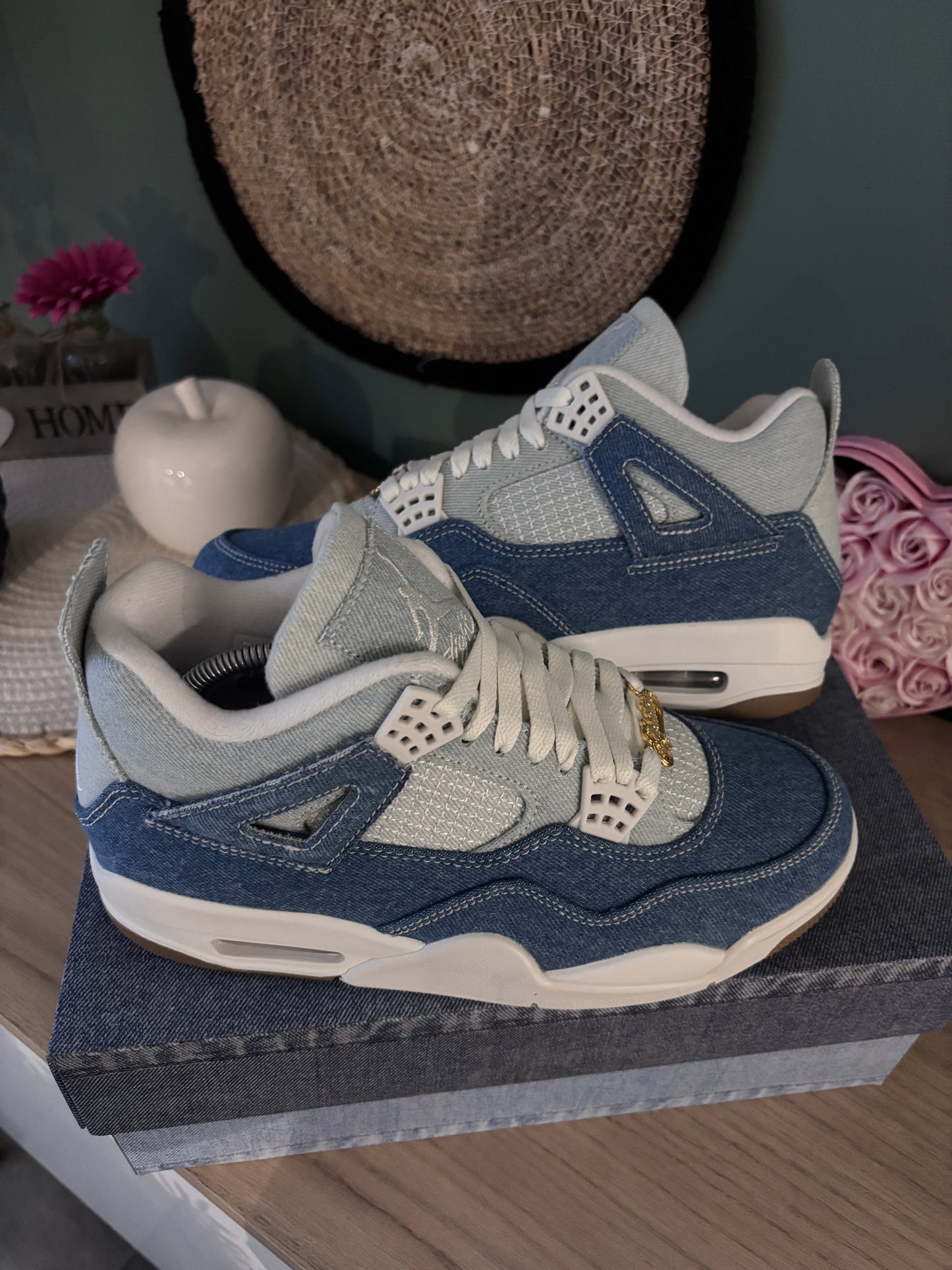 Jordan 4 Retro TEX Bleu Usé – Photos réelles – En stock 🇫🇷