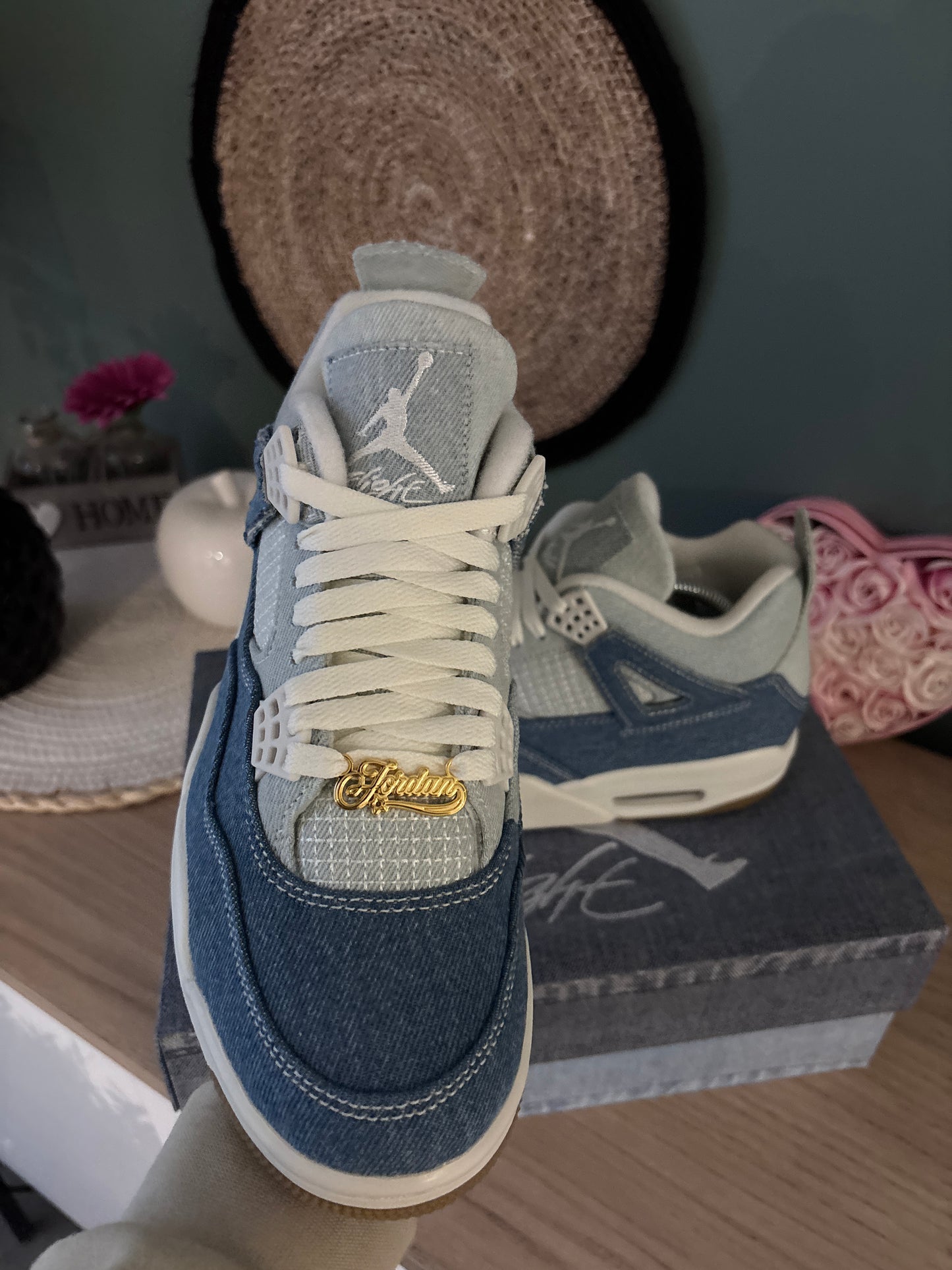 Jordan 4 Retro TEX Bleu Usé – Photos réelles – En stock 🇫🇷