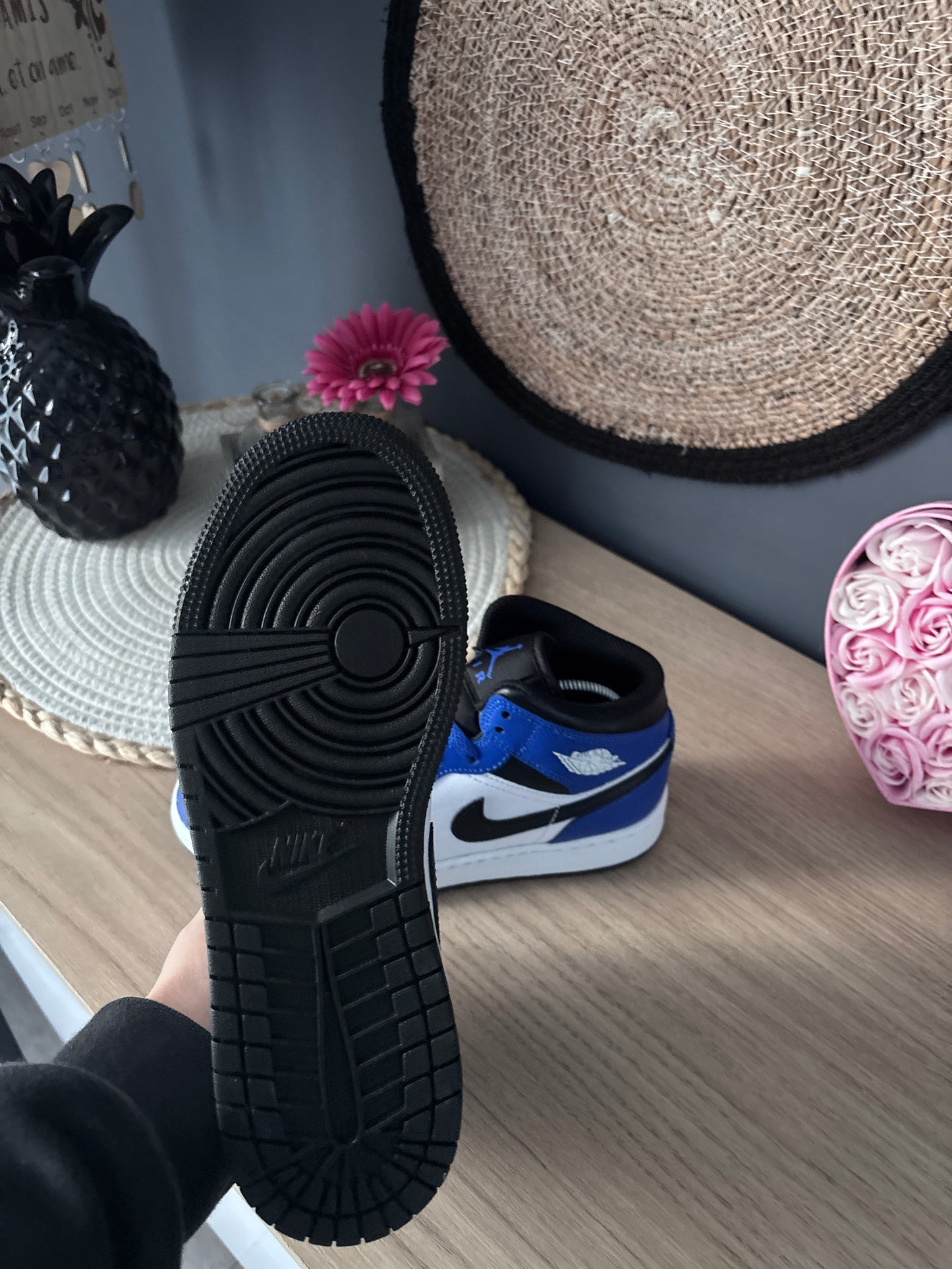 Air Jordan 1 Mid “Game Royal / White / Black” (GS) – Photos réelles – En stock 🇫🇷