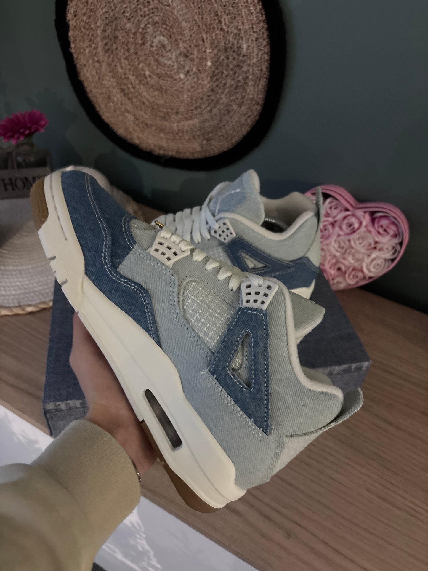 Jordan 4 Retro TEX Bleu Usé – Photos réelles – En stock 🇫🇷
