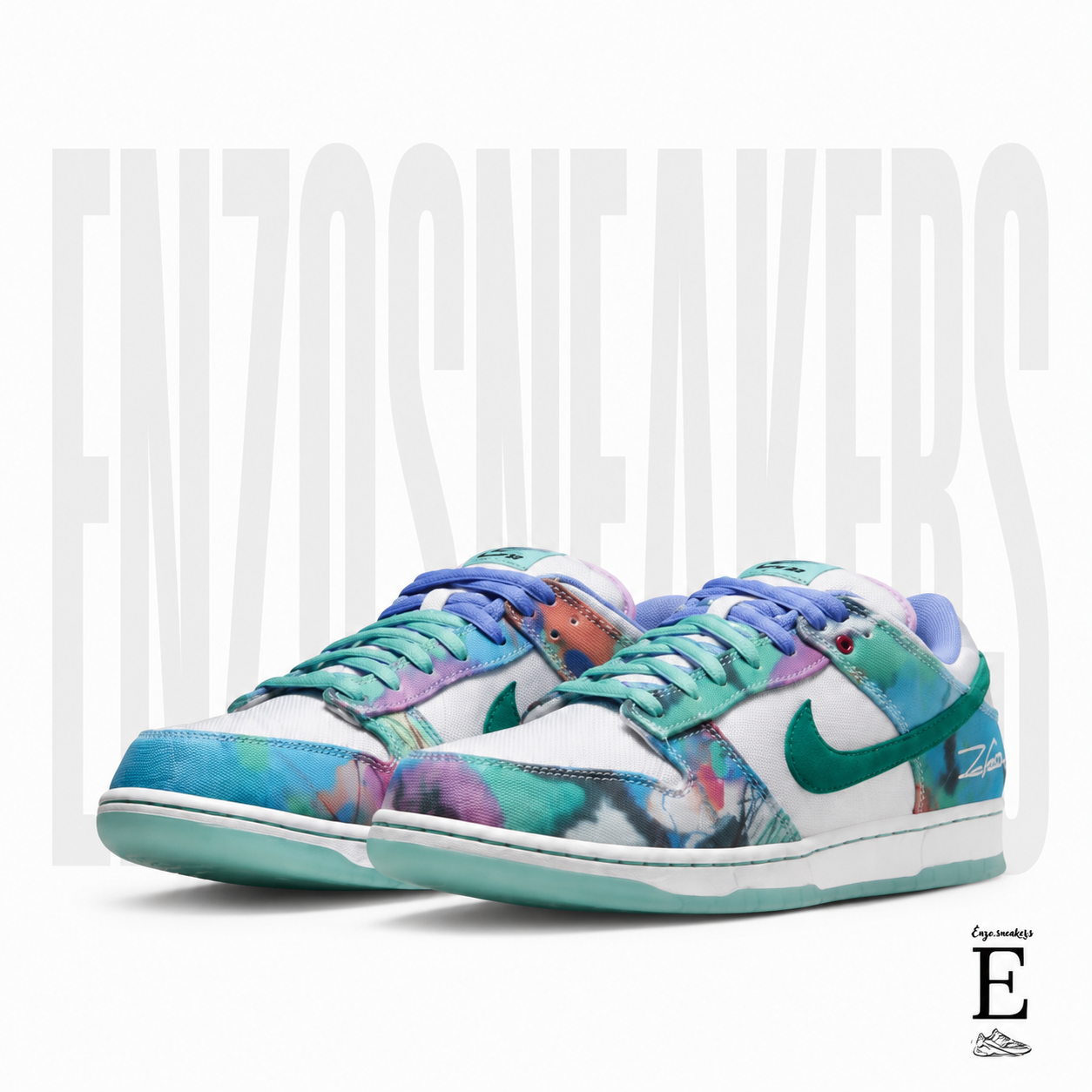 Nike Dunk Low SB Futura Laboratories Blanqueado Aqua