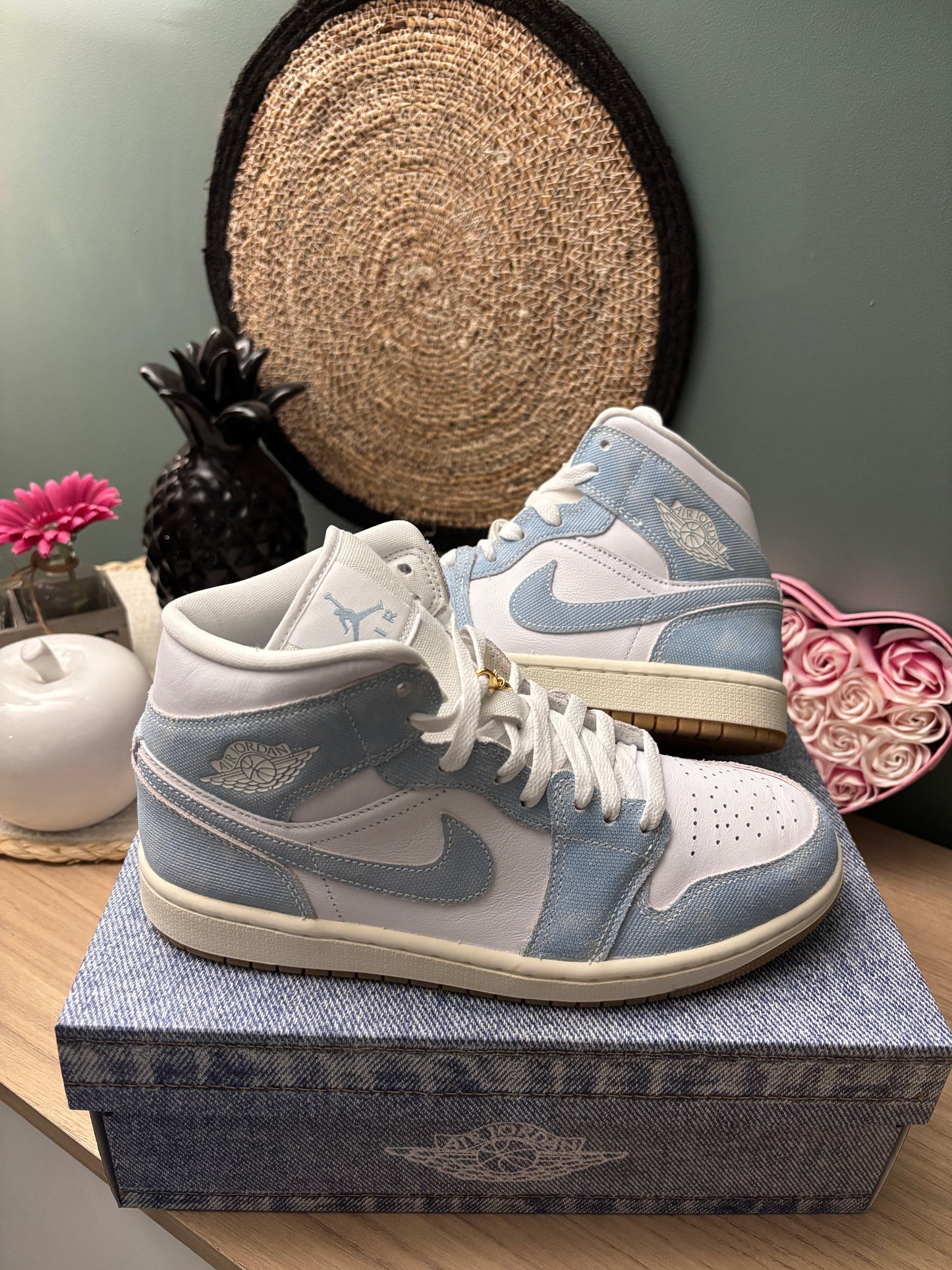 Air Jordan 1 Mid Denim (Femmes) – Photos réelles – En stock 🇫🇷