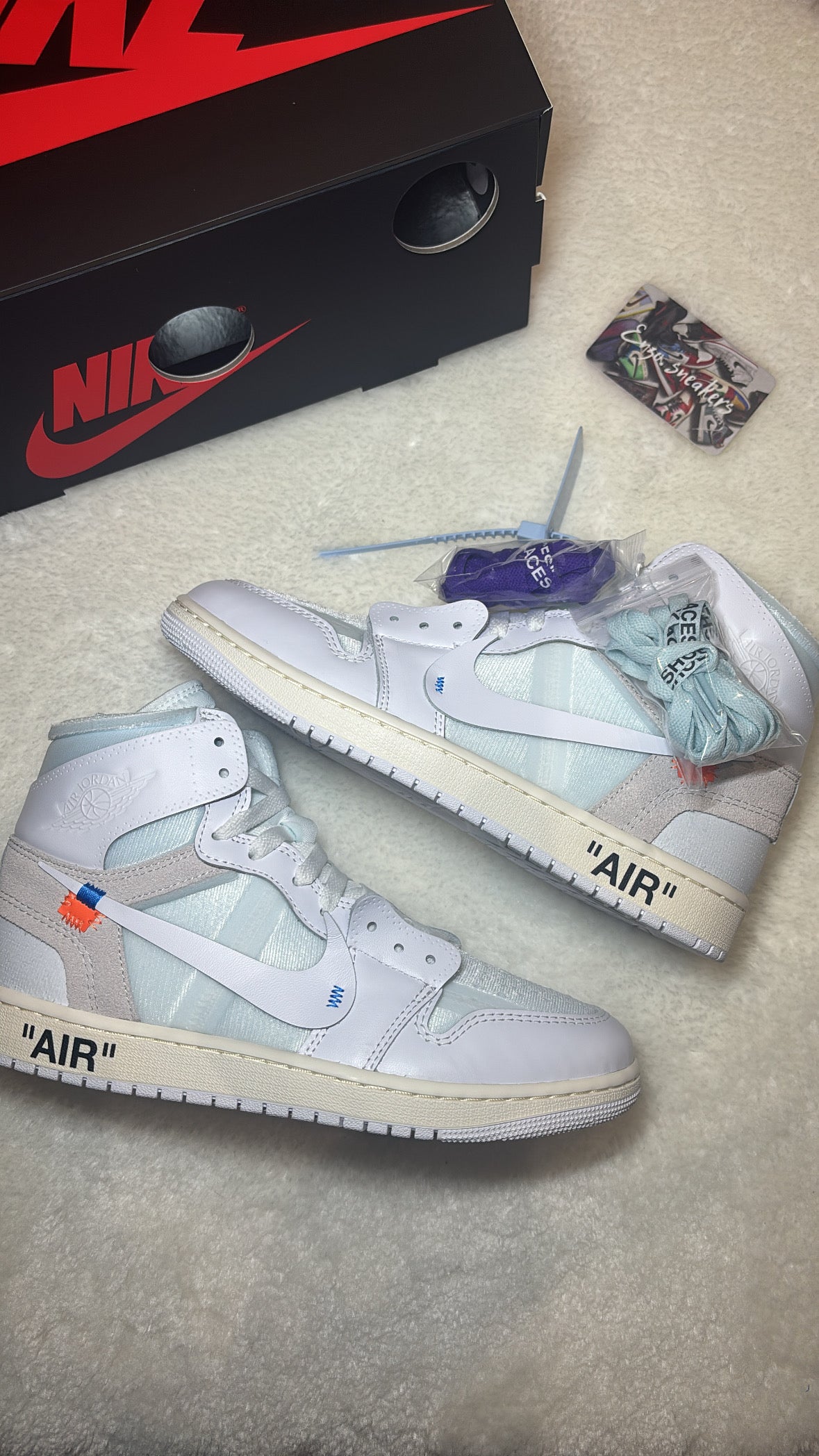 Air Jordan 1 High Off-White “Alaska” – Photos réelles – En stock 🇫🇷