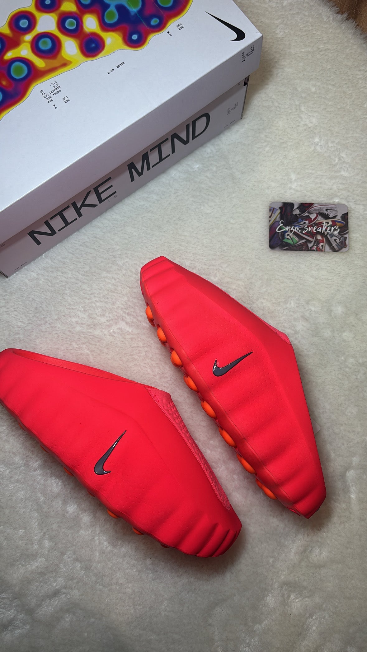 Nike Mind 001 Slide “Solar Red” – Photos réelles – En stock 🇫🇷