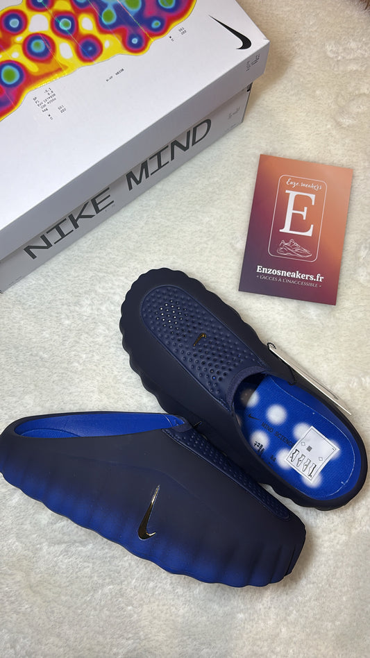 Nike Mind 001 Slide Blackened Blue Game Royal HQ4307-400 — Mule Futuriste Neuro-Design